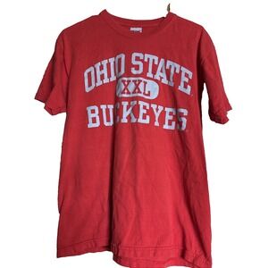 Ohio State Buckeyes T-Shirt Men's M Red College Football Tee Gildan NCAA Fan